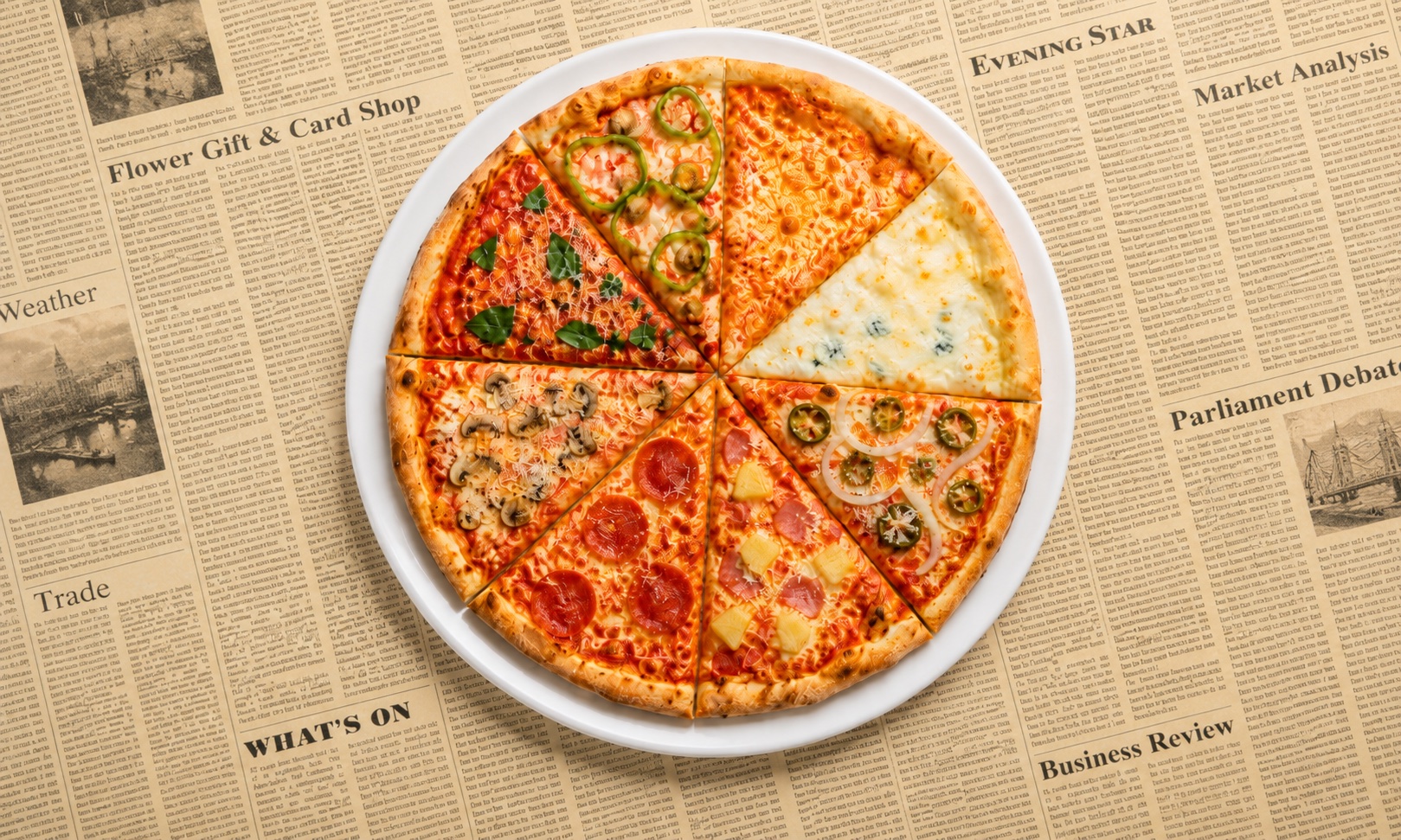 #NO NAME PIZZAのピザメニュー集合写真