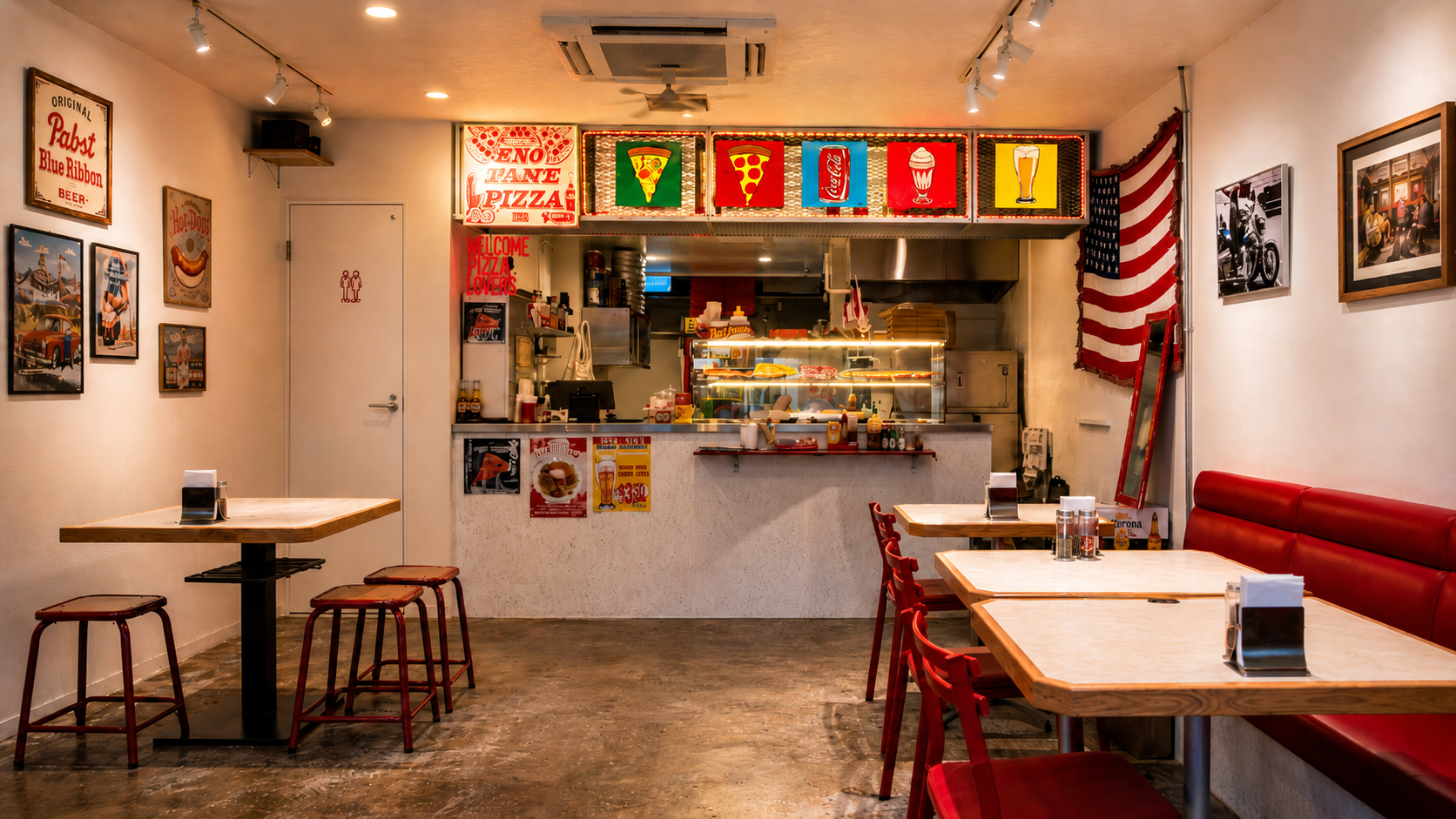 #NO NAME PIZZAの店内
